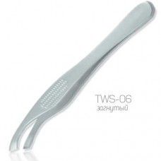 Пинцет Cosmake TWS-06 серебро загнут