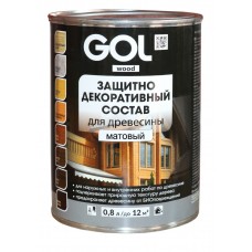 Состав защитно-декоративный для древесины 0,8л., GOLwood, матовый , дуб