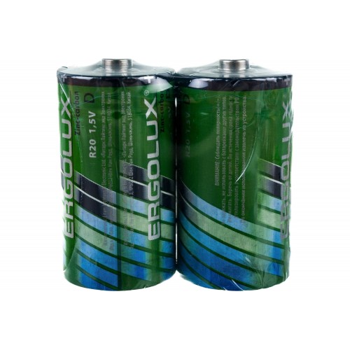 Батарейка Ergolux бочка R 20 SR2  1,5В цена за 2шт