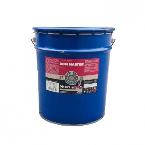 Грунтовка ГФ-021 20,0кг серый ДомМастер (АКЦИЯ)