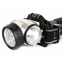 Фонарь LED5352 налоб/метал 4 реж 14 ультра ярких LEDв компл 3*R03 пласт.коробка  Ultraflash