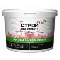 Краска СТРОЙКОМПЛЕКТ интерьерная супербелая водно-дисперсионная полиакрил. 13 кг/6774