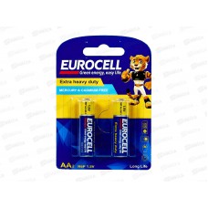 Eurocell Батарейки цинк-углеродные AА 2шт (пальчиковые)
