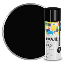 Эмаль аэрозольная универсальная, Лакра Color, черный матовый