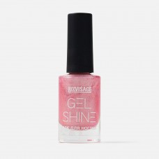 Лак для ногтей LUXVISAGE GEL SHINE, 107 Розовый с серебристым шиммером