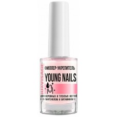 Филлер-укрепитель LUXVISAGE YOUNG NAILS для неровных и тусклых ногтей с D-пантенолом и витамином Е