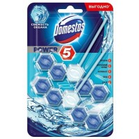 ДОМЕСТОС блок гигиен. д/унитазов Power 5 ДУО Свежесть Океана 55г