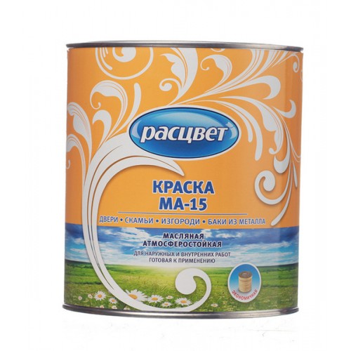 Краска РАСЦВЕТ масляная готовая к применению черная 2,7кг
