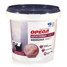 Шпатлевка финишная ОРЕОЛ водно-дисперс. полиакрил. для внутренних работ 1,5 кг.8428