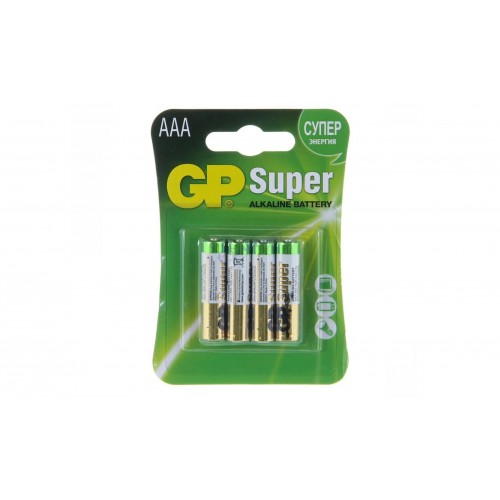 GP ультра  Alkaline Алкалиновые батарейки 24А ААA - 4 шт. на блистере