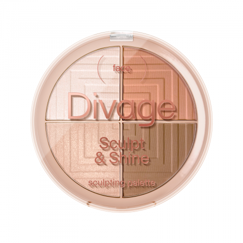 DIVAGE Палетка для лица скульптурирующая Sculpt & Shine