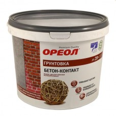 Грунтовка БЕТОН-КОНТАКТ вод.диспер.для наруж.и внутр.работ ОРЕОЛ 3 кг. 7773