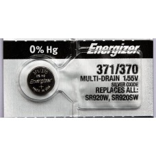 Батарейка ENERGIZER Silver Oxide 371/370 MBL1, Цена за 10 шт.