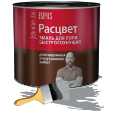 Эмаль для пола быстросохнущая 2,7кг серая Расцвет