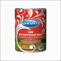 Лак Расцвет для наружных  работ алкидный 0,8 кг.