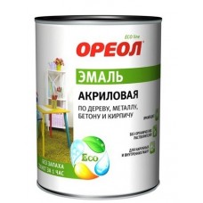 Эмаль акриловая ОРЕОЛ глянцевая слоновая кость 0.9 кг