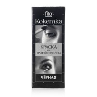 Кокетка краска для бровей и ресниц тон чёрный