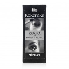 Кокетка краска для бровей и ресниц тон чёрный