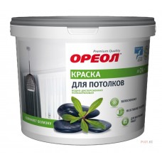 Краска ОРЕОЛ для потолков белоснеж. водно-дисперсионная полиакрил.для внутр.работ 3 кг. 7080