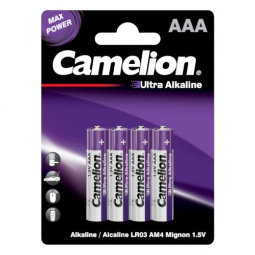 Батарейка мизинч LR03-ВP4 Ultra цена за 4шт Camelion
