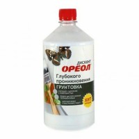 Грунтовка ОРЕОЛ глуб.проник- ия водно-дисперсион.полиакрил. для наруж. и внутр.работ ДИСКОНТ1кг 4836