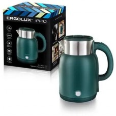 Чайник ERGOLUX ELX-KS13-C05  зеленый PRO (нерж.сталь/пластик, 1,6л, 220-240В, 2000 Вт)