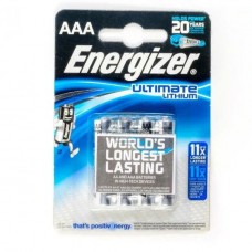 Батарейка ENERGIZER Ultimate Lithium AAA FSB4,  мизинчик, Цена за 4 шт.