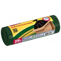 220л AV Мешки хозяйственные Professional двухслойные 220л/10 шт, зеленые