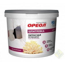 Шпатлевка интерьерная ОРЕОЛ водно-дисперс. латексная  для внутр..работ 4 кг. 8442
