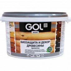 Пропитка защитно-декоративная, бесцветная GOL Wood Aqua  2,5 кг