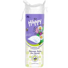 Белла Happy детские ват.диски 70шт. подорожник