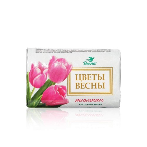 Цветы весны мыло туалетное 90гр Тюльпан