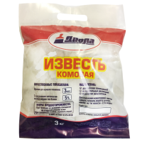 Известь комовая отборная, 3кг/пакет, вл 6 шт