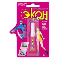 Клей секундный ЭКОН Экстрим 3г на мульти-карте 12шт (замена с 1401987)