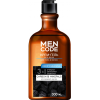 MEN CODE Крем-гель для душа DEEP CLEANING с экстрактами угля и минералов флакон/флиптоп 300мл КК/12