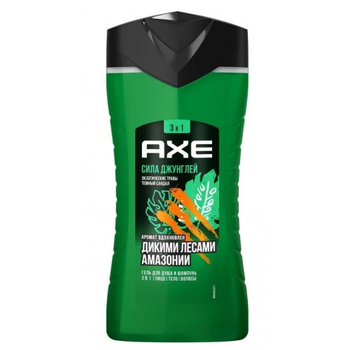 AXE гель для душа и шампунь 250мл Сила джунглей