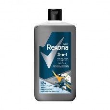 REXONA MEN Гель для душа/умывание/шампунь 3в1 750мл Активный уголь