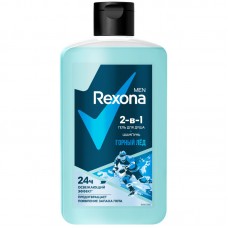 REXONA MEN Гель для душа и шампунь 2в1 490мл Горный лёд (арт 90002517)