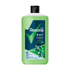 REXONA MEN Гель для душа/умывание/шампунь 3в1 750мл Дикий лайм