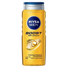 Нивея гель д/душа 500мл мужской BOOST 3в1