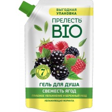 Прелесть Био гель для душа Свежесть ягод ДОЙ-ПАК, 1л