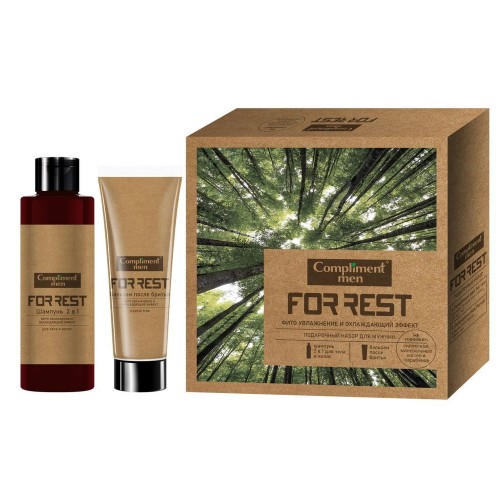 Compliment men ПН №1920 For rest (Шампунь 2в1 200мл+Бальзам п/бритья 80мл) 10шт