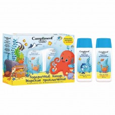 Compliment ПН №1167 KIDS Морское приключение (Пена для ванны 200мл+Шампунь для волос 200мл+соль