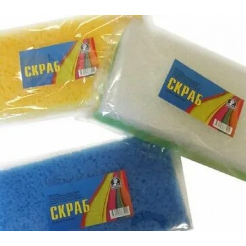 Губка банная жесткая Скраб