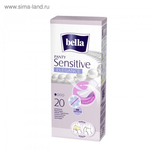 Белла Panty Sensitive прокладки ежедневные ультратонкие универсальные без аромата Элеганс, 20 шт.