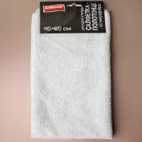 AV Салфетка-полотенце для кухни и посуды из микрофибры ГРАФИТ 40х60см 1шт серая