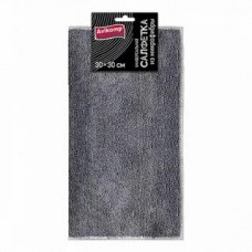 AV Салфетка из микрофибры универсальная ГРАФИТ 30*30см, 1шт серая