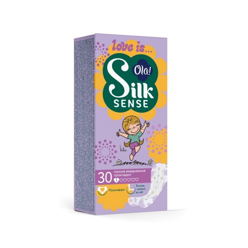 ОЛА Teens ежедневные прокладки Light тонкие стринг-мультиформ 30шт Silk Sense