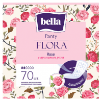 Белла Panty Flora прокладки ежедневные с ароматом розы, 70шт.