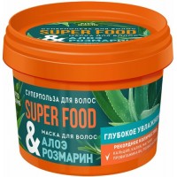Маска для волос 100мл SUPERFOOD Алое&Розмарин Глубокое увлажнение (12)